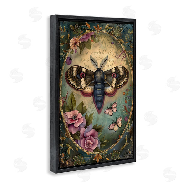 Stupell Industries The Dutch Lady | Vintage Moth & Floral Border