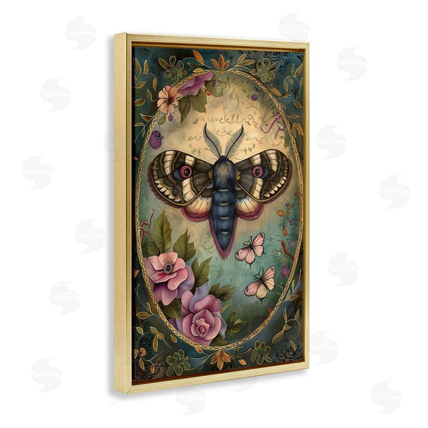 Stupell Industries The Dutch Lady | Vintage Moth & Floral Border