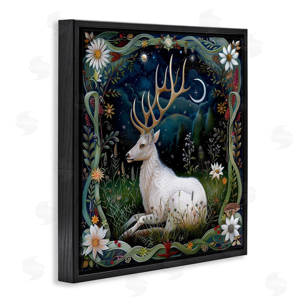 Stupell Industries The Dutch Lady | White Deer Forest Scene Wall Art