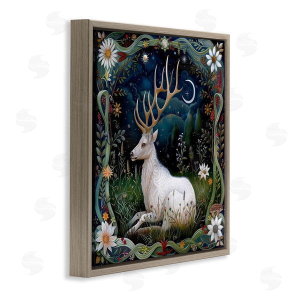 Stupell Industries The Dutch Lady | White Deer Forest Scene Wall Art