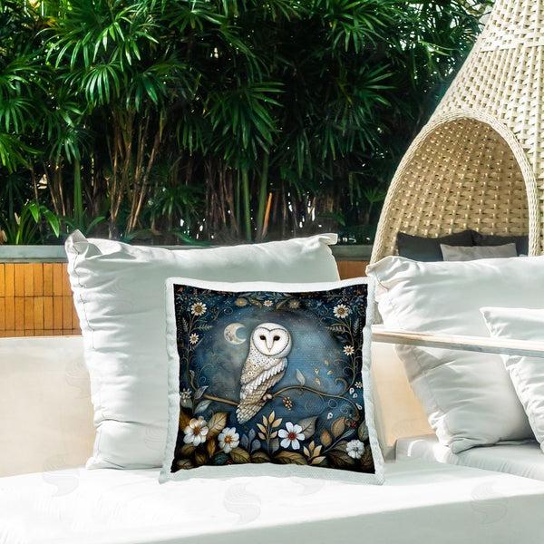 Stupell Industries The Dutch Lady | White Owl Forest Scene Printed Throw Pillow