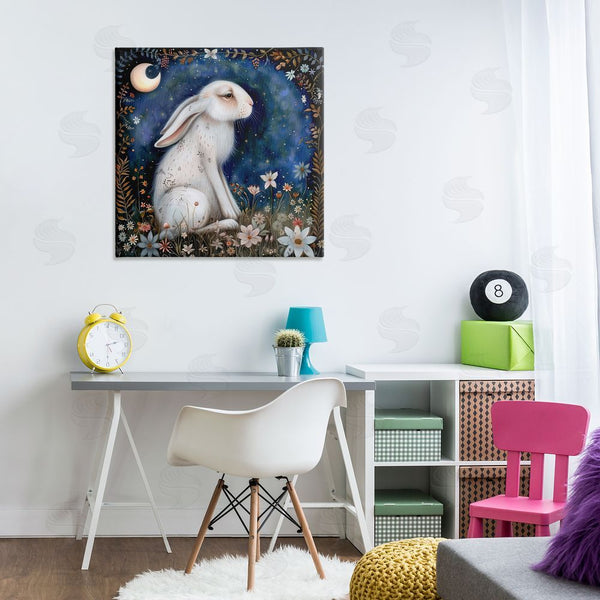Stupell Industries The Dutch Lady | White Rabbit Forest Scene Wall Art