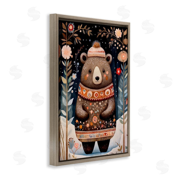 Stupell Industries The Dutch Lady | Winter Woodland Bear Wall Art