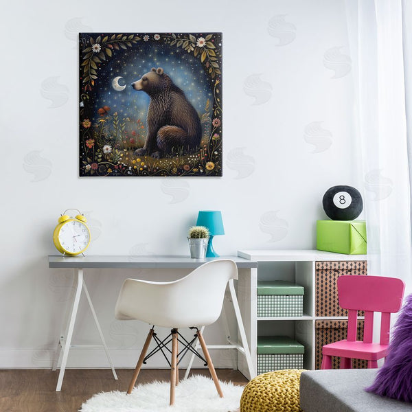 Stupell Industries The Dutch Lady | Woodland Bear Night Forest Wall Art