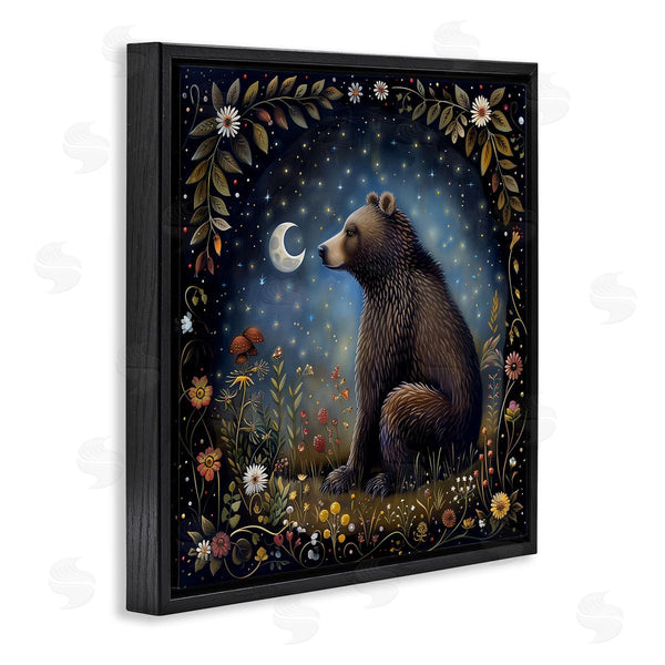 Stupell Industries The Dutch Lady | Woodland Bear Night Forest Wall Art