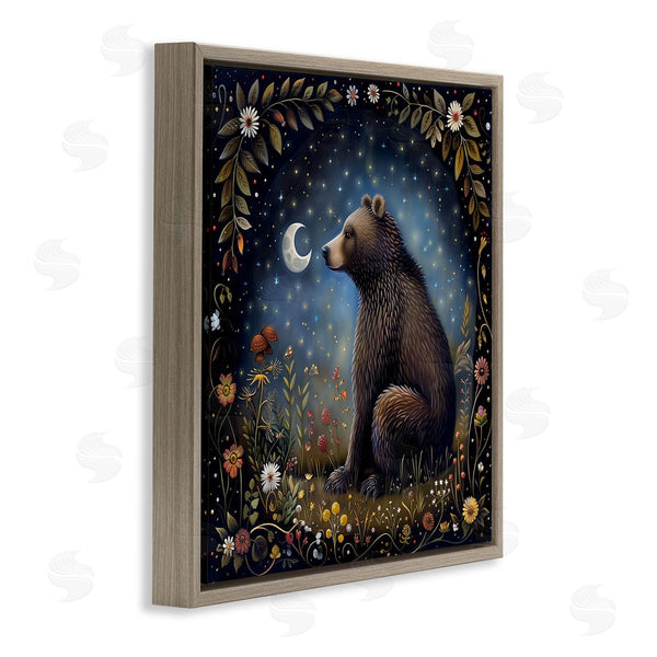 Stupell Industries The Dutch Lady | Woodland Bear Night Forest Wall Art