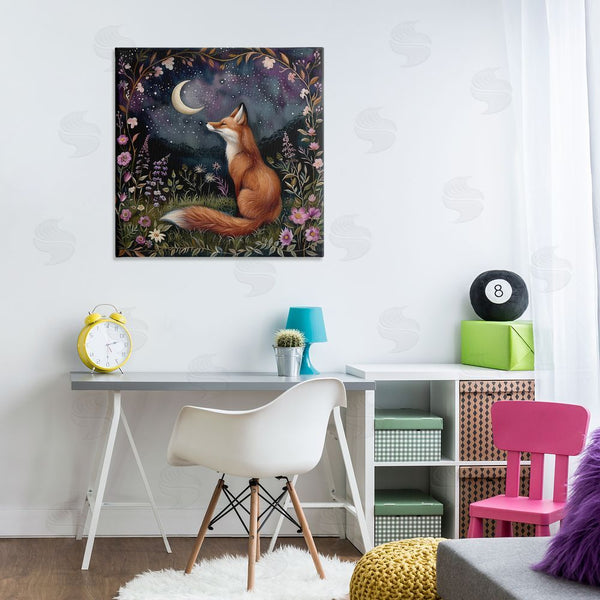Stupell Industries The Dutch Lady | Woodland Fox Night Forest Wall Art