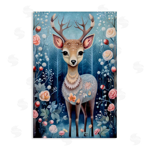 stupell industries The Dutch Lady | Woodland Pattern Deer