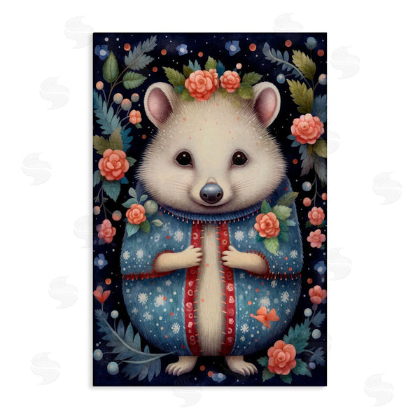 stupell industries The Dutch Lady | Woodland Pattern Hedgehog