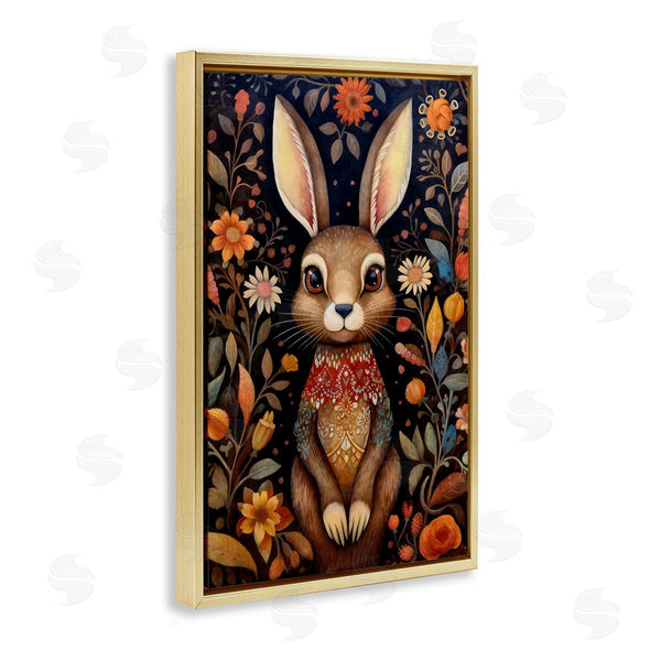 Stupell Industries The Dutch Lady | Woodland Pattern Rabbit