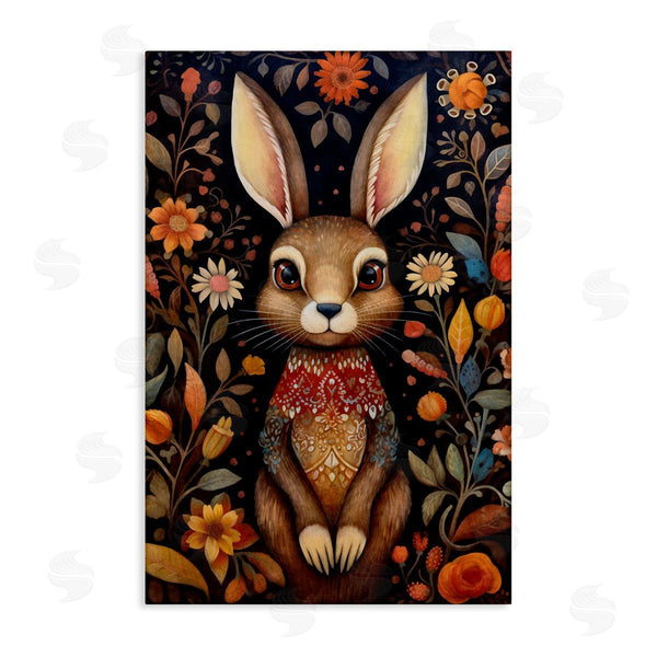 stupell industries The Dutch Lady | Woodland Pattern Rabbit