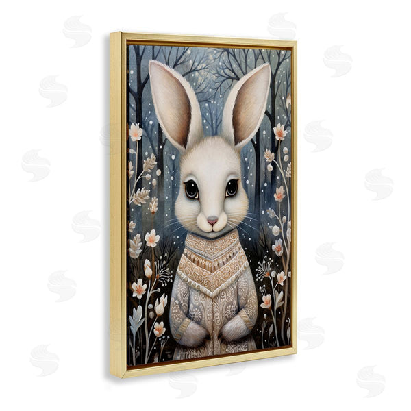 Stupell Industries The Dutch Lady | Woodland White Rabbit