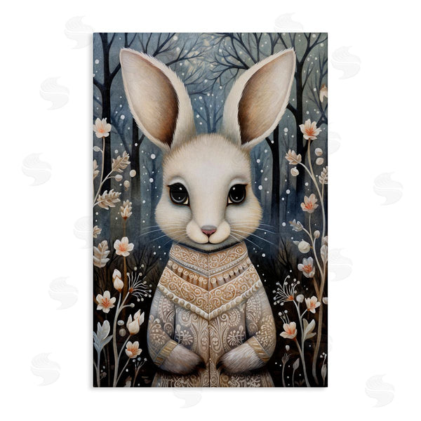 stupell industries The Dutch Lady | Woodland White Rabbit