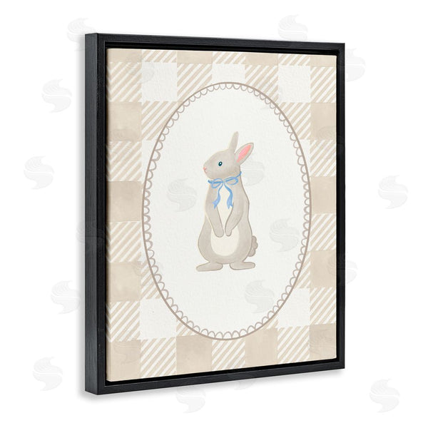 Stupell Industries The Paper Curator | Bunny On Green Gingham Wall Art