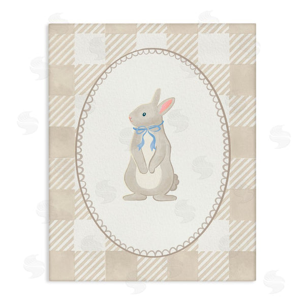 stupell industries The Paper Curator | Bunny on Green Gingham Wall Art