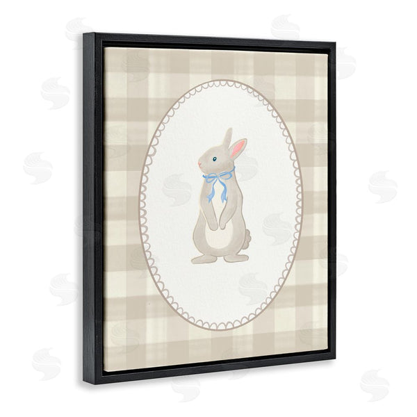 Stupell Industries The Paper Curator | Bunny On Green Plaid Wall Art