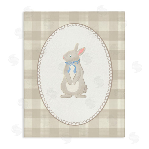 stupell industries The Paper Curator | Bunny on Green Plaid Wall Art