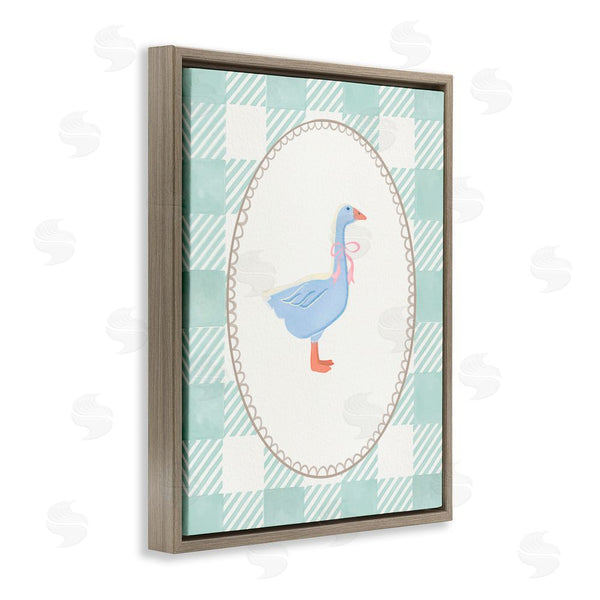 Stupell Industries The Paper Curator | Goose On Soft Green Plaid Wall Art