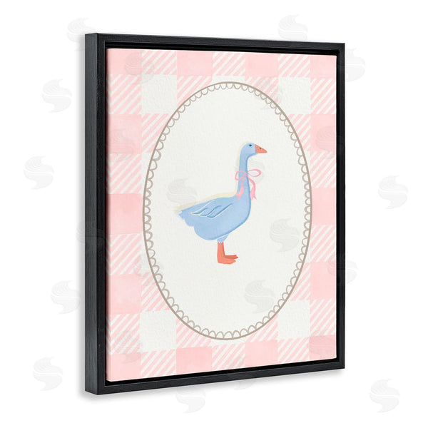 Stupell Industries The Paper Curator | Goose On Soft Pink Plaid Wall Art