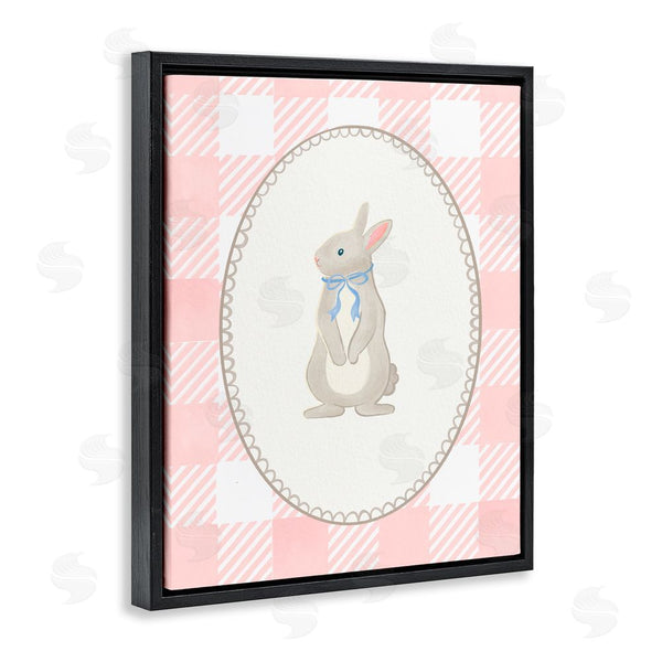 Stupell Industries The Paper Curator | Soft Pastel Gingham Rabbit Wall Art