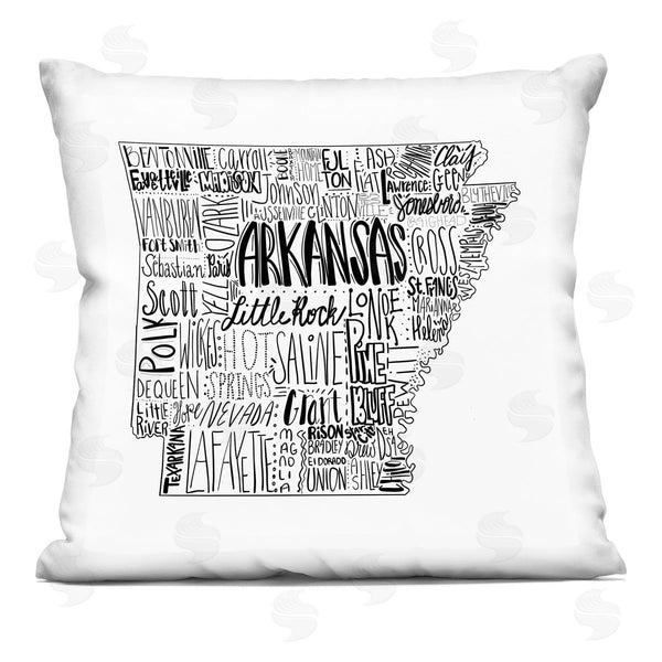 stupell industries The Saturday Evening Post | Arkansas State Shape Printed Throw Pillow