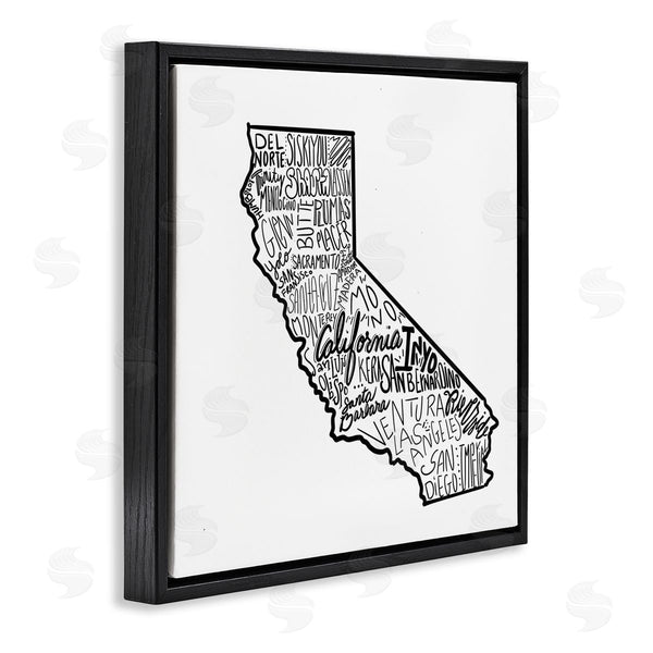 Stupell Industries The Saturday Evening Post | California State Cities Typography Map Wall Art