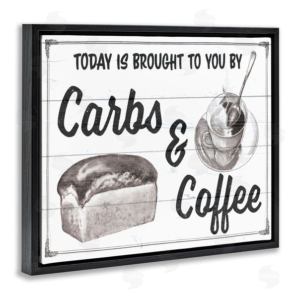 Stupell Industries The Saturday Evening Post | Carbs & Coffee Kitchen Humor Rustic