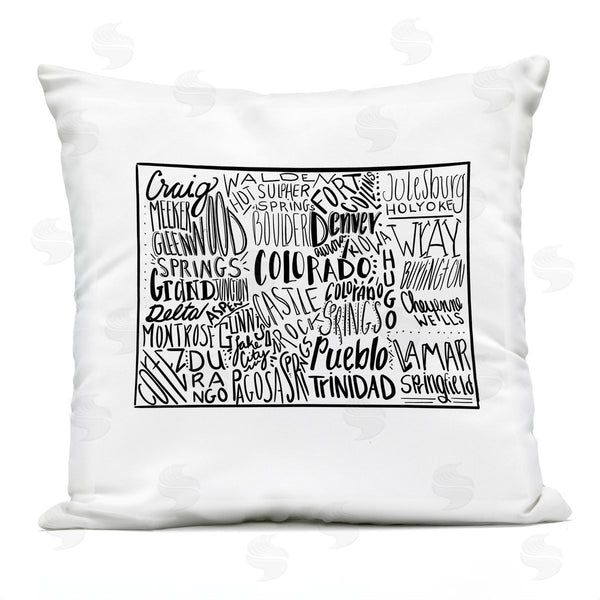 Stupell Industries The Saturday Evening Post | Colorado State Shape Printed Throw Pillow