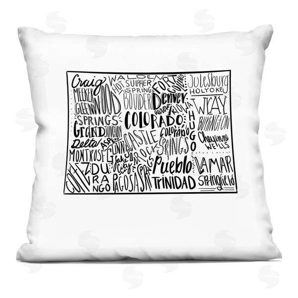stupell industries The Saturday Evening Post | Colorado State Shape Printed Throw Pillow