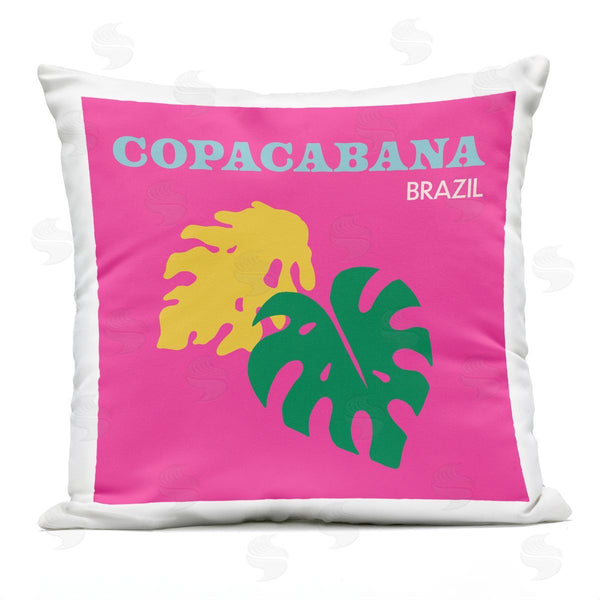 Stupell Industries The Saturday Evening Post | Copacabana Brazil Tropical Leaves Printed Throw Pillow