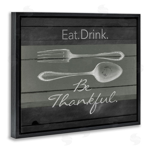 Stupell Industries The Saturday Evening Post | Eat Drink Be Thankful Silverware