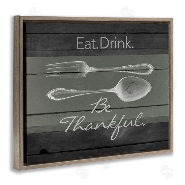 Stupell Industries The Saturday Evening Post | Eat Drink Be Thankful Silverware