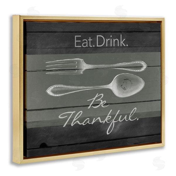 Stupell Industries The Saturday Evening Post | Eat Drink Be Thankful Silverware