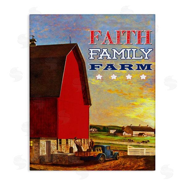 stupell industries The Saturday Evening Post | Faith Family Farm American Rustic