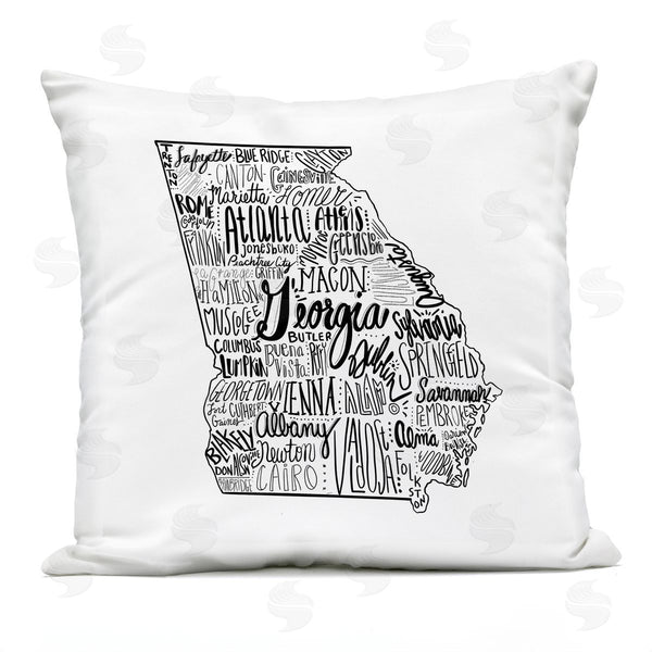 Stupell Industries The Saturday Evening Post | Georgia State Cities Printed Throw Pillow