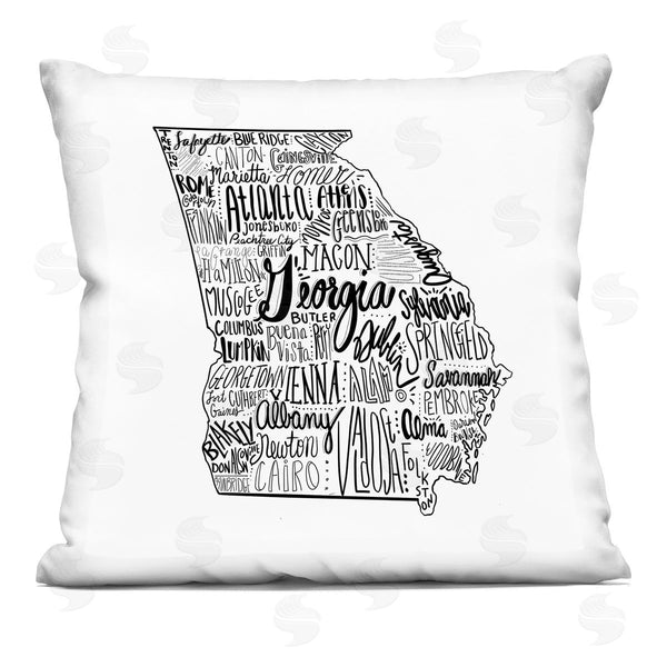 stupell industries The Saturday Evening Post | Georgia State Cities Printed Throw Pillow