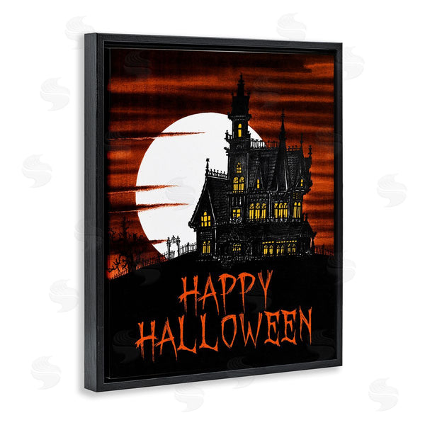 Stupell Industries The Saturday Evening Post | Happy Halloween Haunted House Wall Art