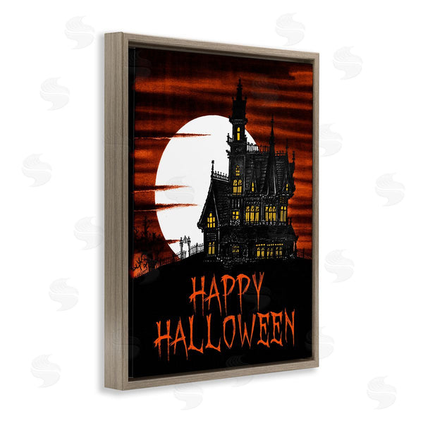 Stupell Industries The Saturday Evening Post | Happy Halloween Haunted House Wall Art