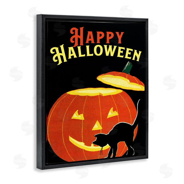 Stupell Industries The Saturday Evening Post | Happy Halloween Pumpkin Cat Wall Art