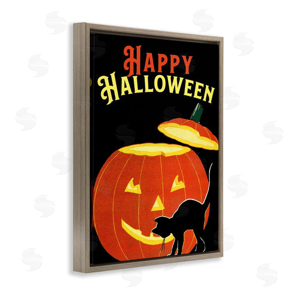 Stupell Industries The Saturday Evening Post | Happy Halloween Pumpkin Cat Wall Art
