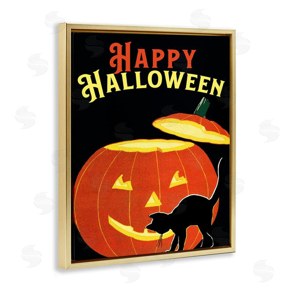 Stupell Industries The Saturday Evening Post | Happy Halloween Pumpkin Cat Wall Art