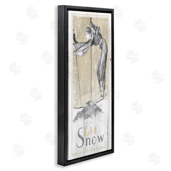 Stupell Industries The Saturday Evening Post | Let It Snow Vintage Skiing Wall Art