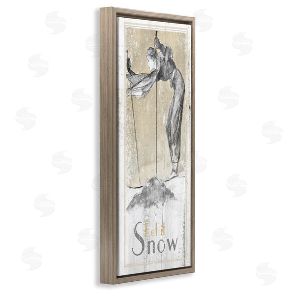 Stupell Industries The Saturday Evening Post | Let It Snow Vintage Skiing Wall Art