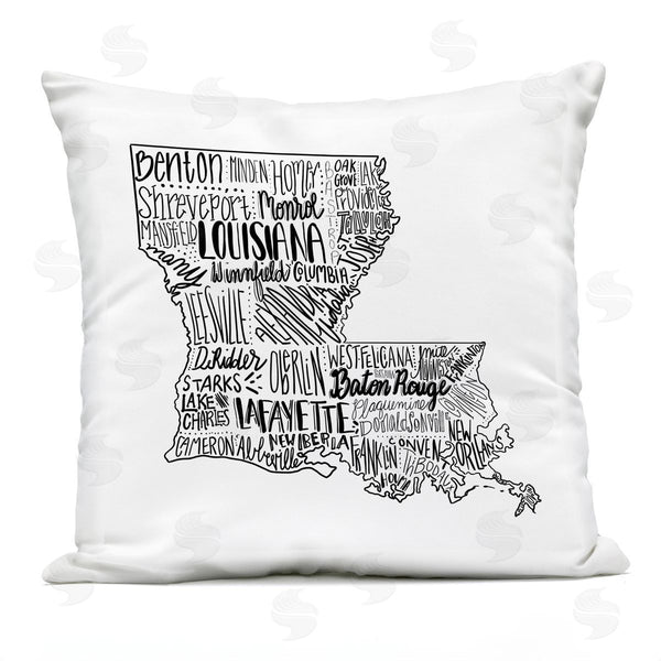 Stupell Industries The Saturday Evening Post | Louisiana State Shape Printed Throw Pillow
