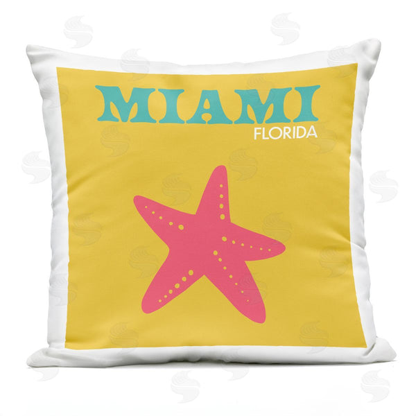 Stupell Industries The Saturday Evening Post | Miami Florida Summer Starfish Printed Throw Pillow