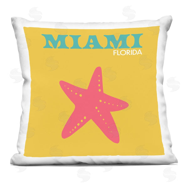 stupell industries The Saturday Evening Post | Miami Florida Summer Starfish Printed Throw Pillow