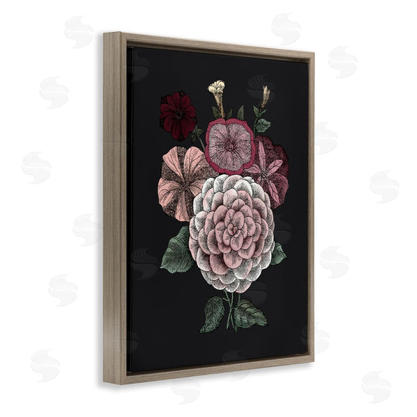 Stupell Industries The Saturday Evening Post | Pink Flowers On Black Wall Art
