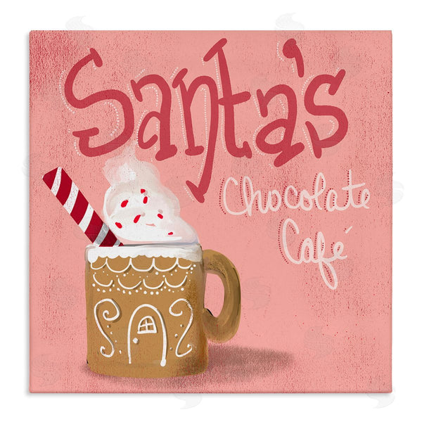 stupell industries The Saturday Evening Post | Santa's Chocolate Cafe Sign Wall Art
