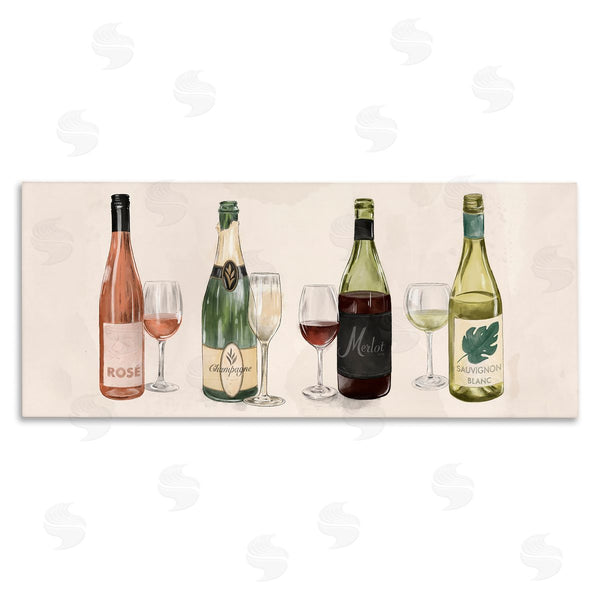 stupell industries The Saturday Evening Post | Various Wine & Champagne Bottles Wall Art