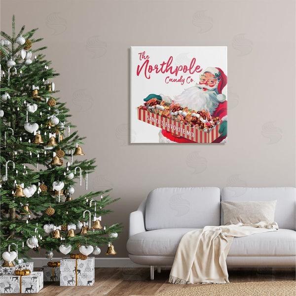 Stupell Industries The Saturday Evening Post | Vintage Northpole Candy Santa Claus Wall Art